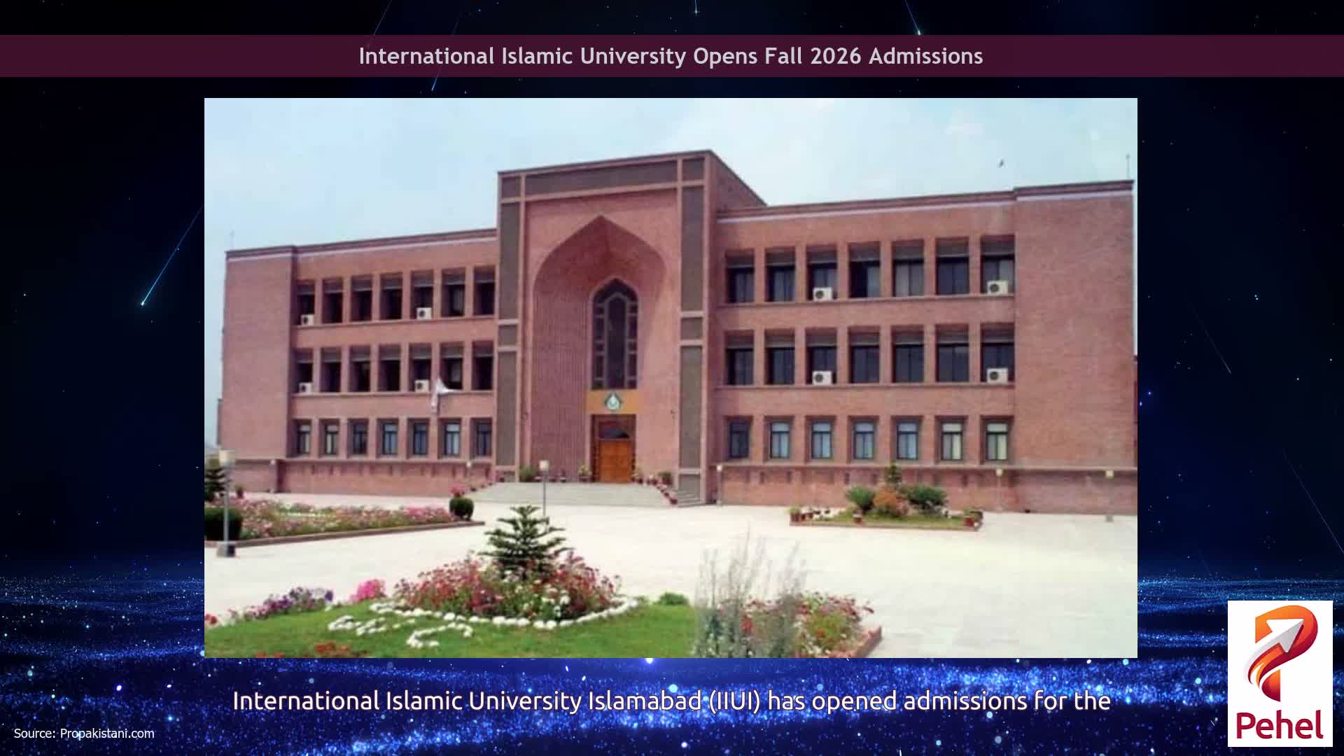 International Islamic University Opens Fall 2026 Admissions