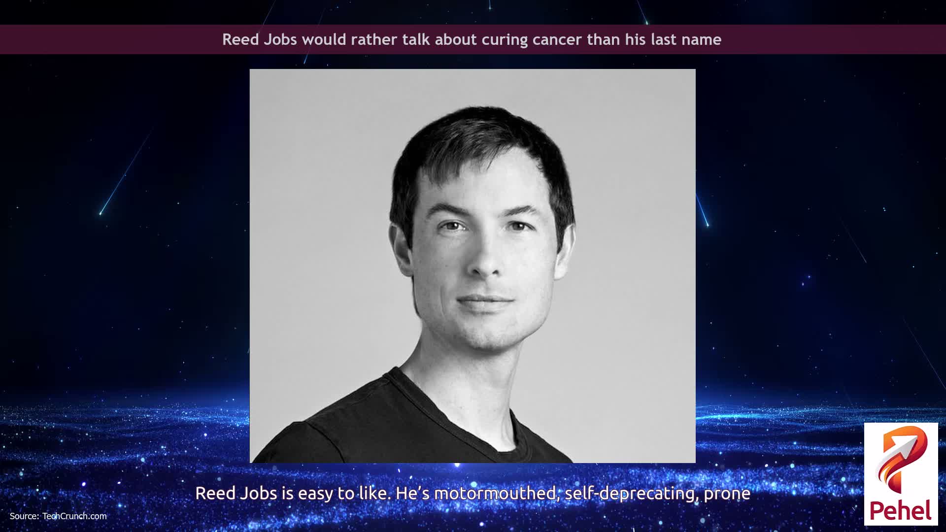 Reed Jobs would rather talk about curing cancer than his last name