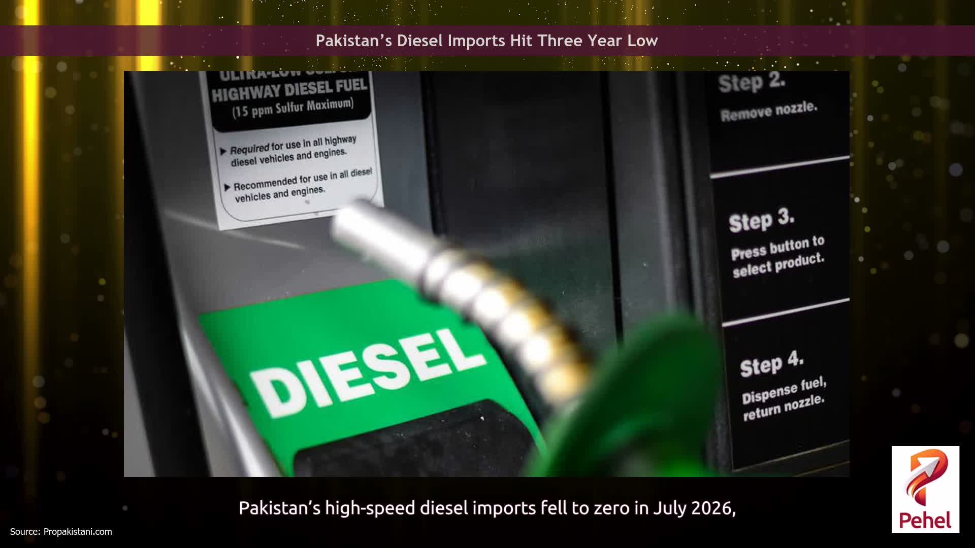 Pakistan’s Diesel Imports Hit Three Year Low