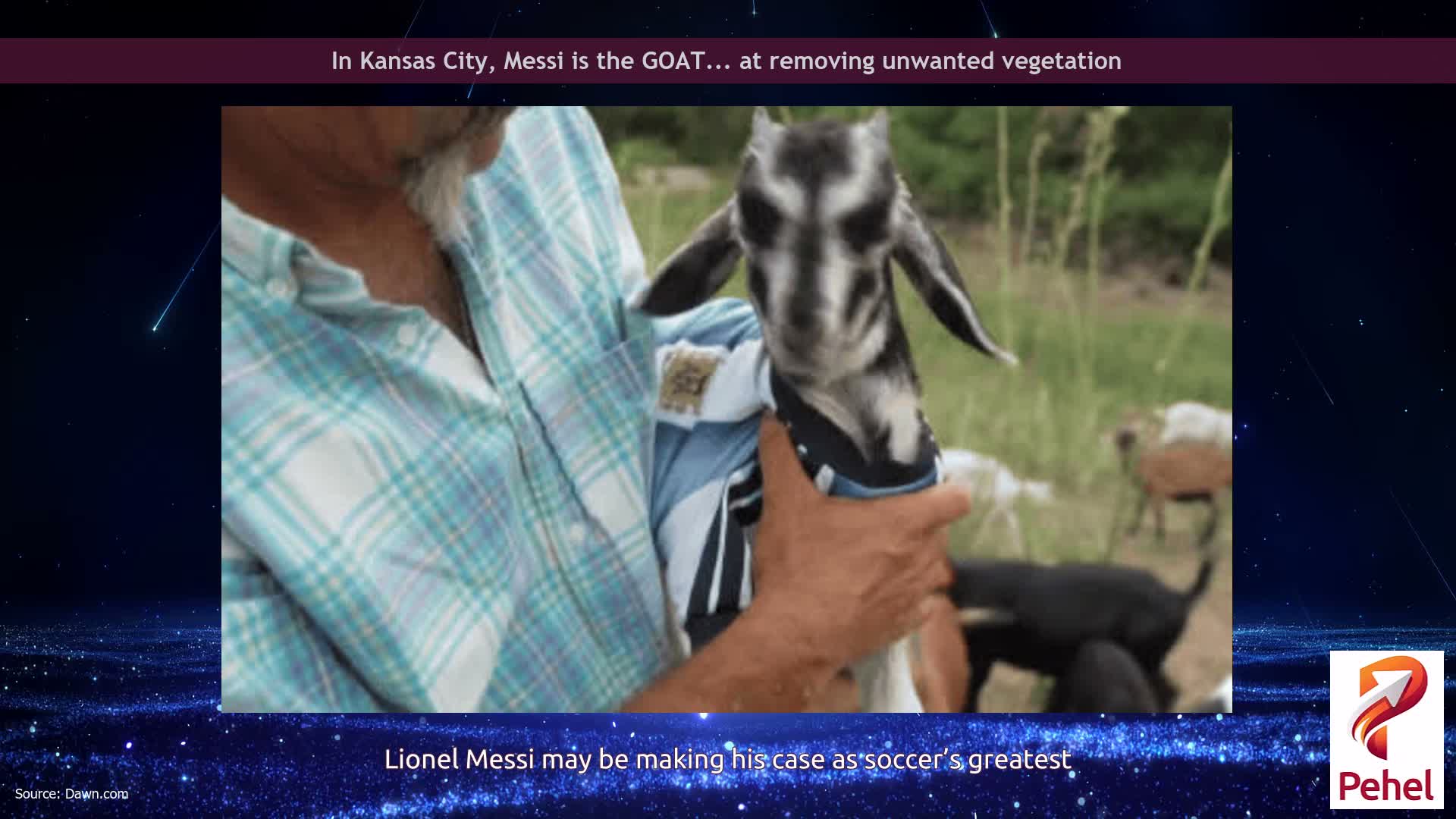 In Kansas City, Messi is the GOAT... at removing unwanted vegetation