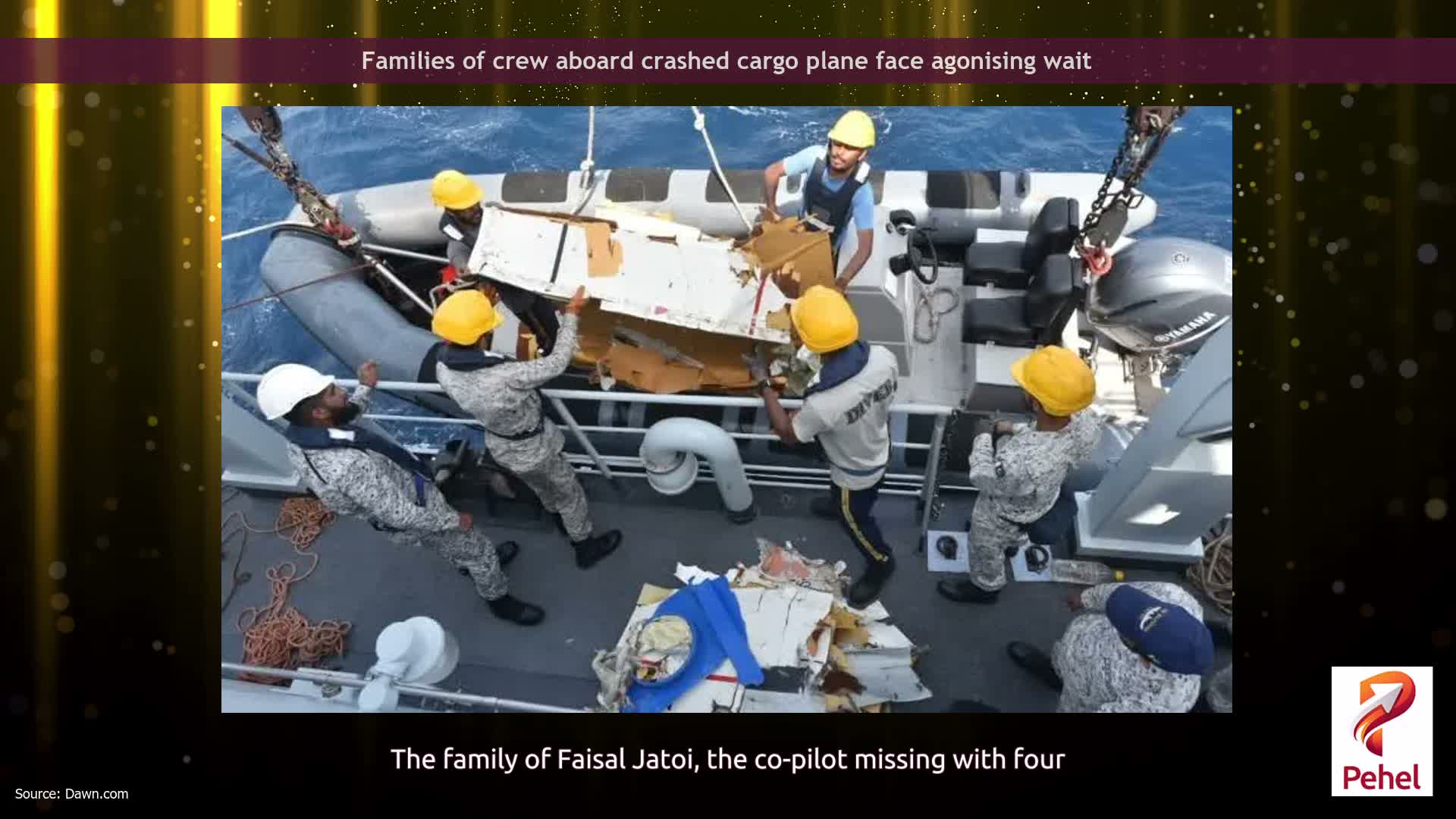 Families of crew aboard crashed cargo plane face agonising wait