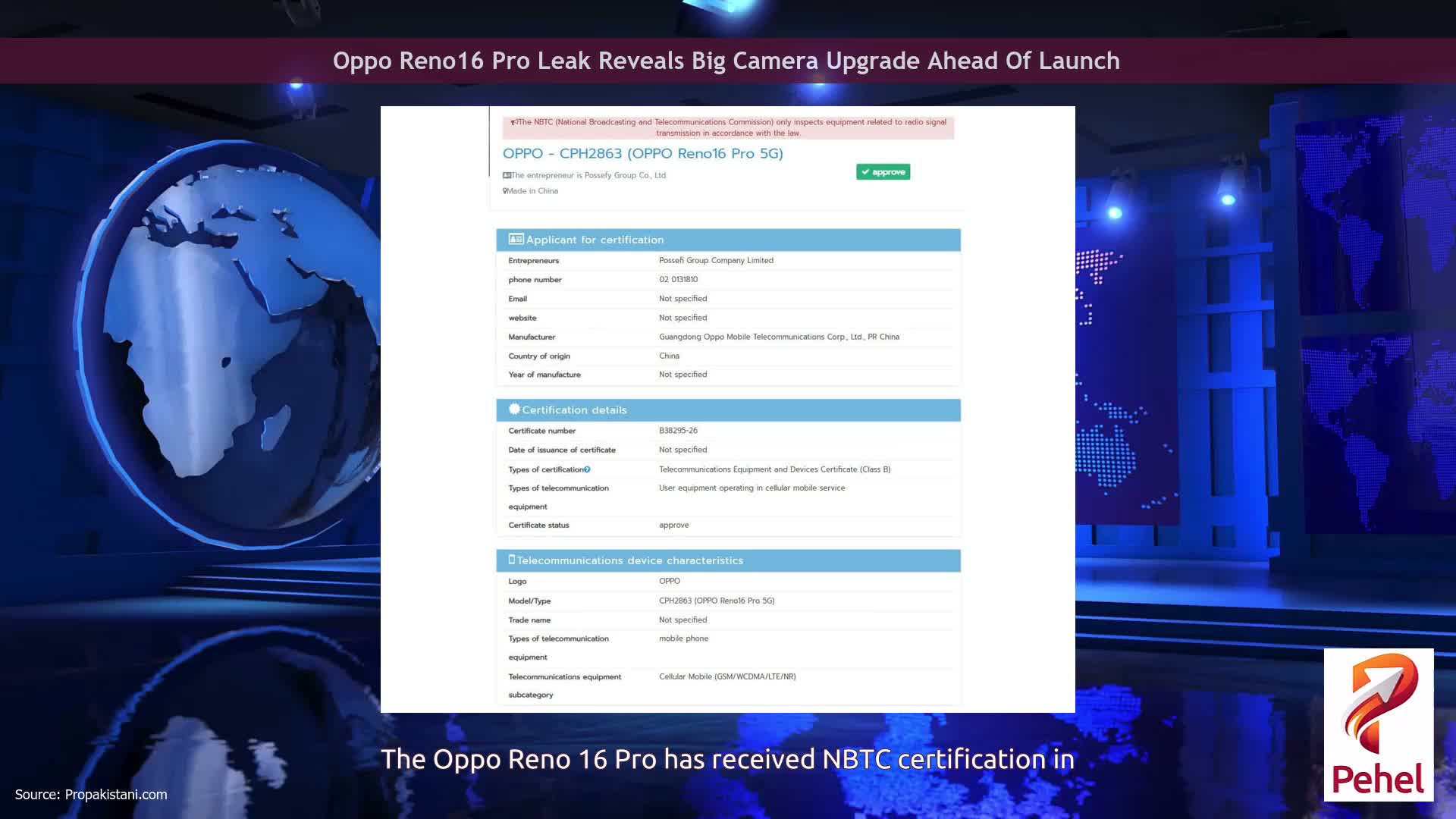 Oppo Reno16 Pro Leak Reveals Big Camera Upgrade Ahead Of Launch