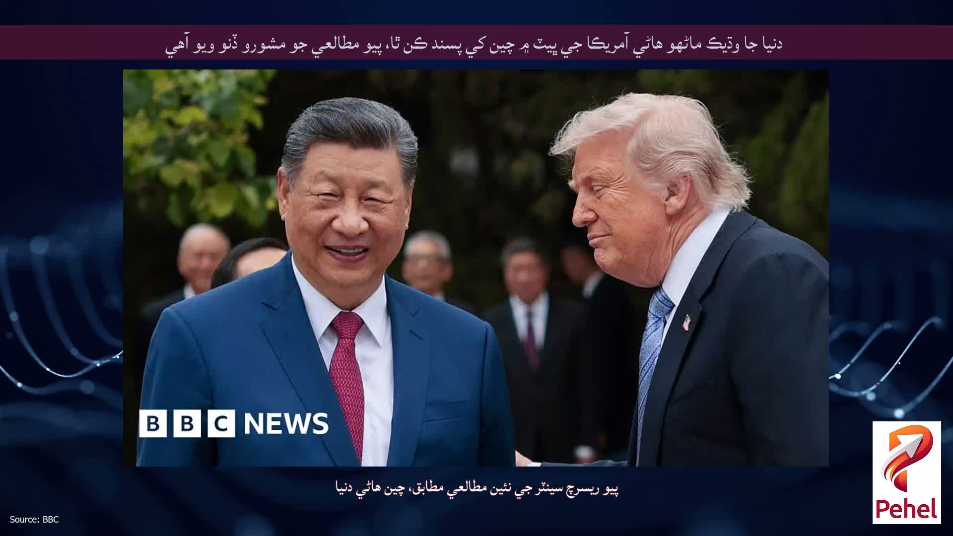 دنيا جا وڌيڪ ماڻهو هاڻي آمريڪا جي ڀيٽ ۾ چين کي پسند ڪن ٿا، پيو مطالعي جو مشورو ڏنو ويو آهي