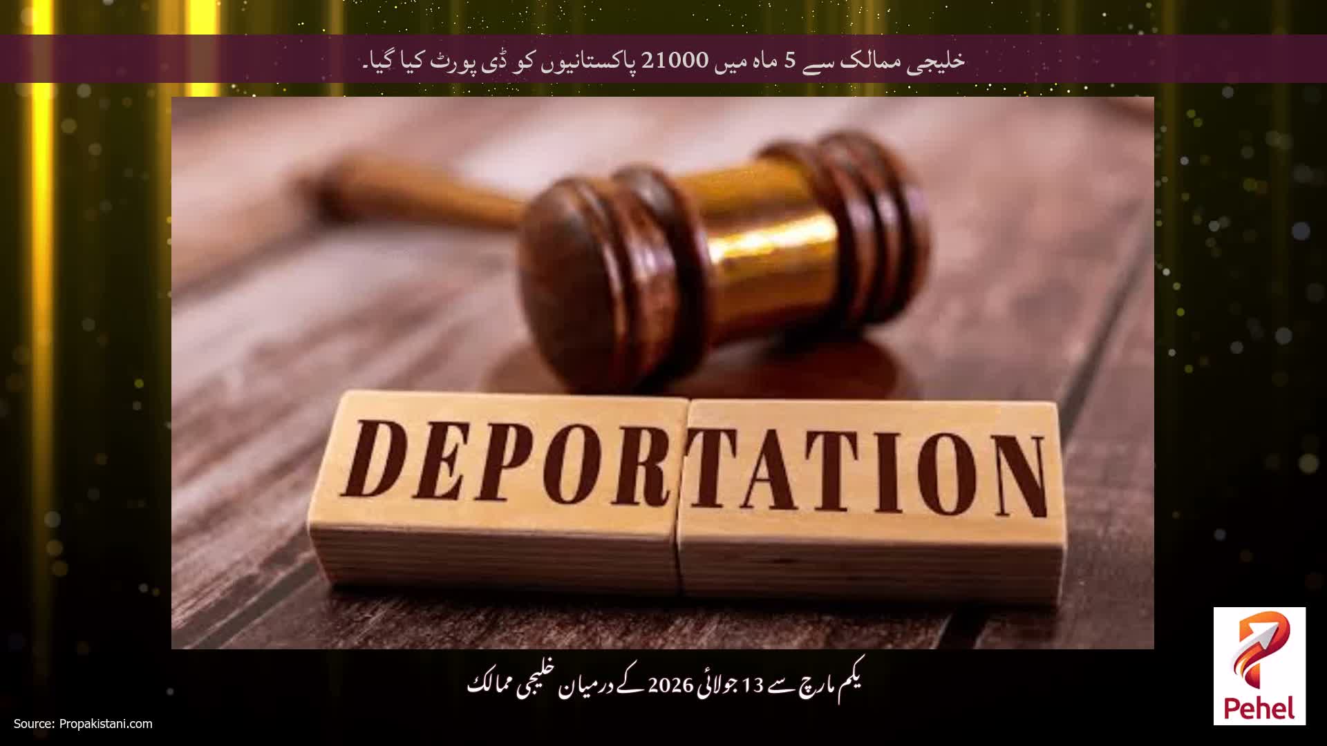 خلیجی ممالک سے 5 ماہ میں 21000 پاکستانیوں کو ڈی پورٹ کیا گیا۔