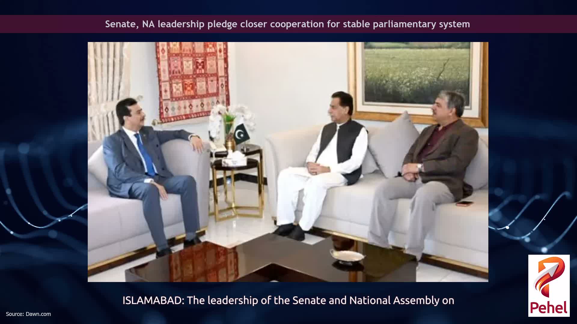Senate, NA leadership pledge closer cooperation for stable parliamentary system