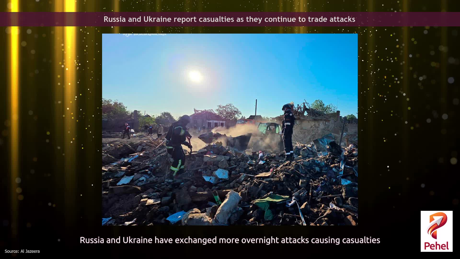 Russia and Ukraine report casualties as they continue to trade attacks