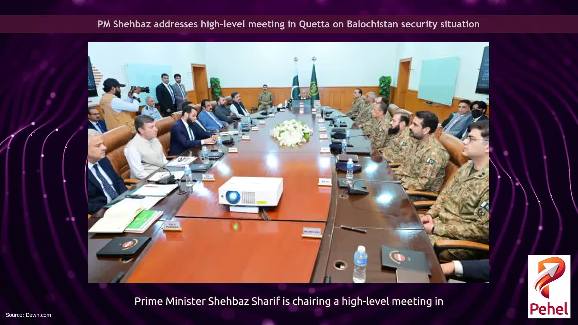 PM Shehbaz addresses high-level meeting in Quetta on Balochistan security situation