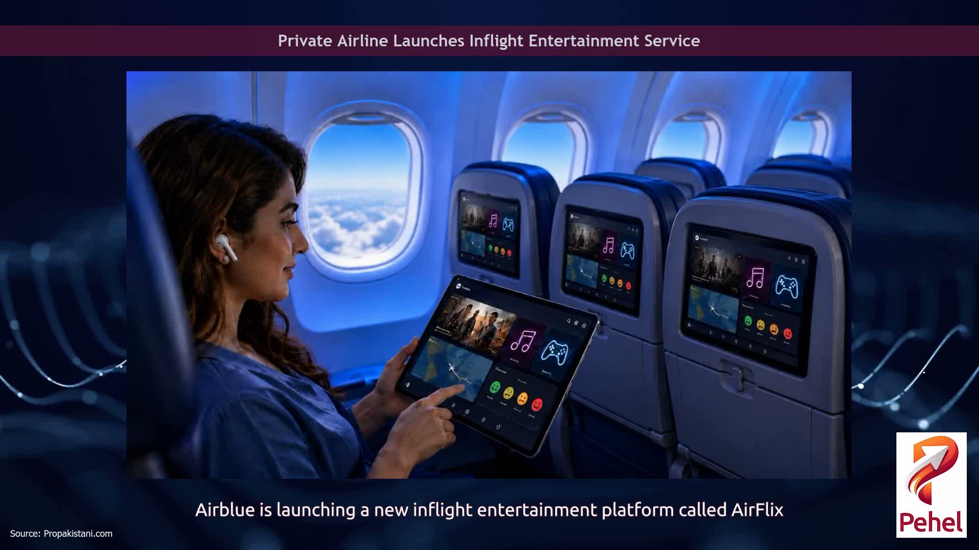 Private Airline Launches Inflight Entertainment Service