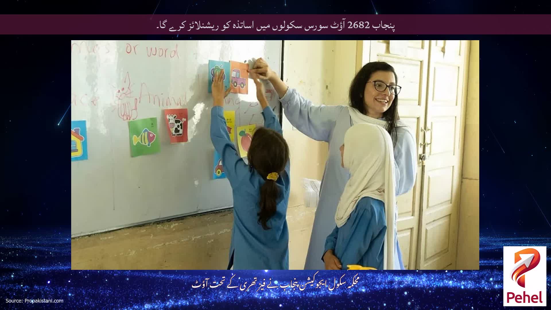 پنجاب 2682 آؤٹ سورس سکولوں میں اساتذہ کو ریشنلائز کرے گا۔