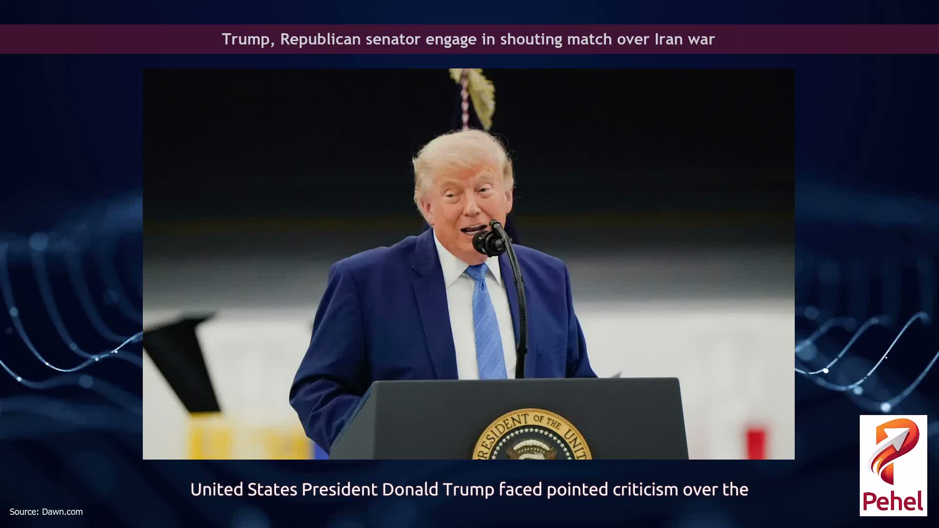 Trump, Republican senator engage in shouting match over Iran war