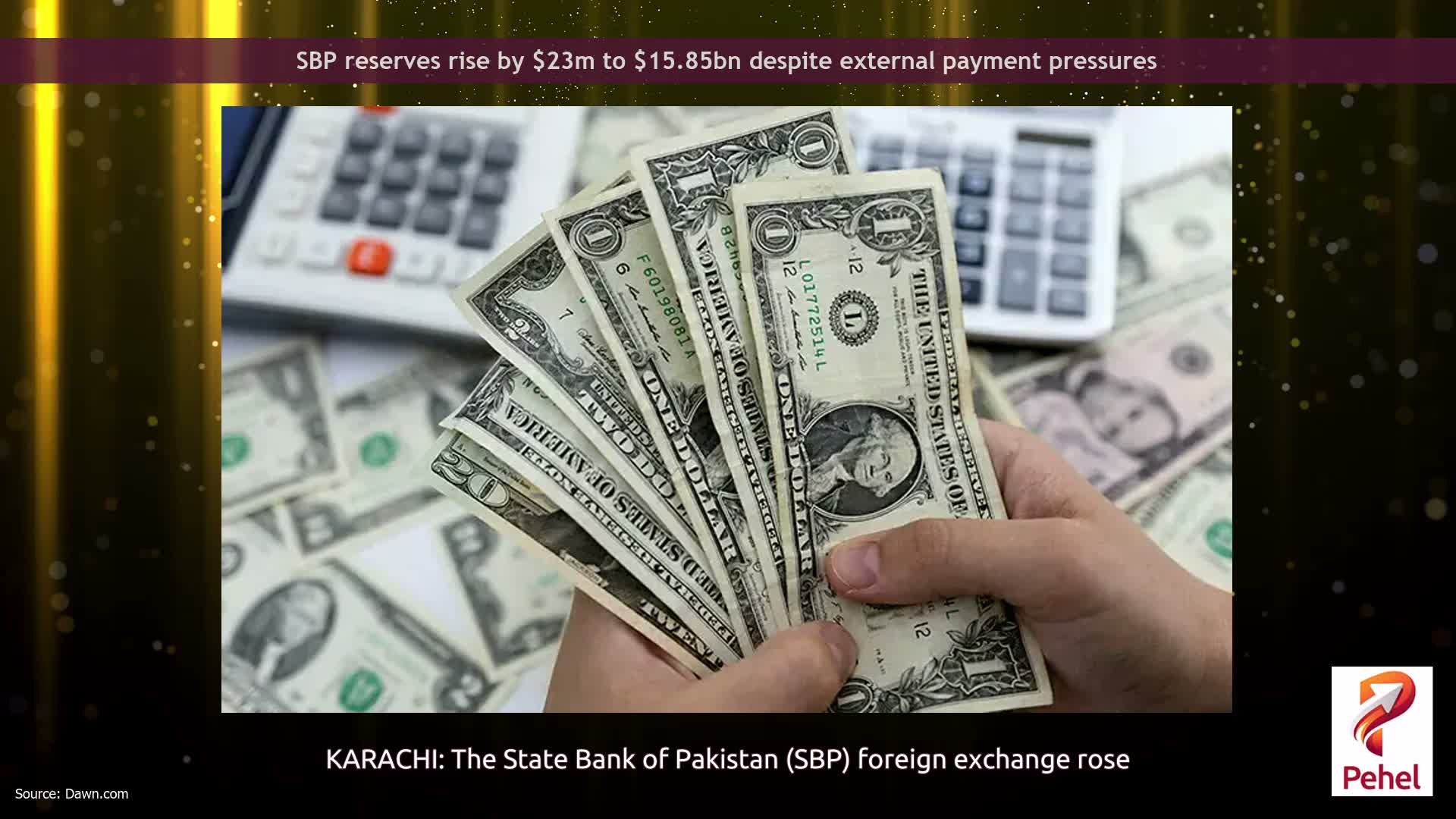 SBP reserves rise by $23m to $15.85bn despite external payment pressures