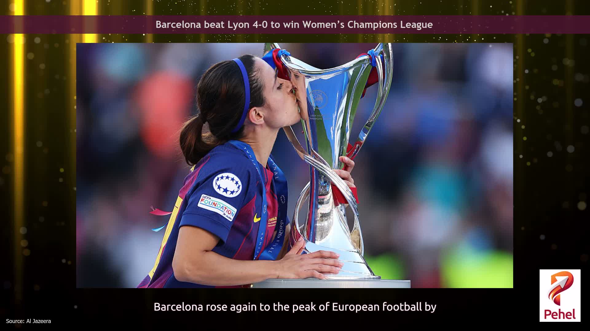 Barcelona beat Lyon 4-0 to win Women’s Champions League