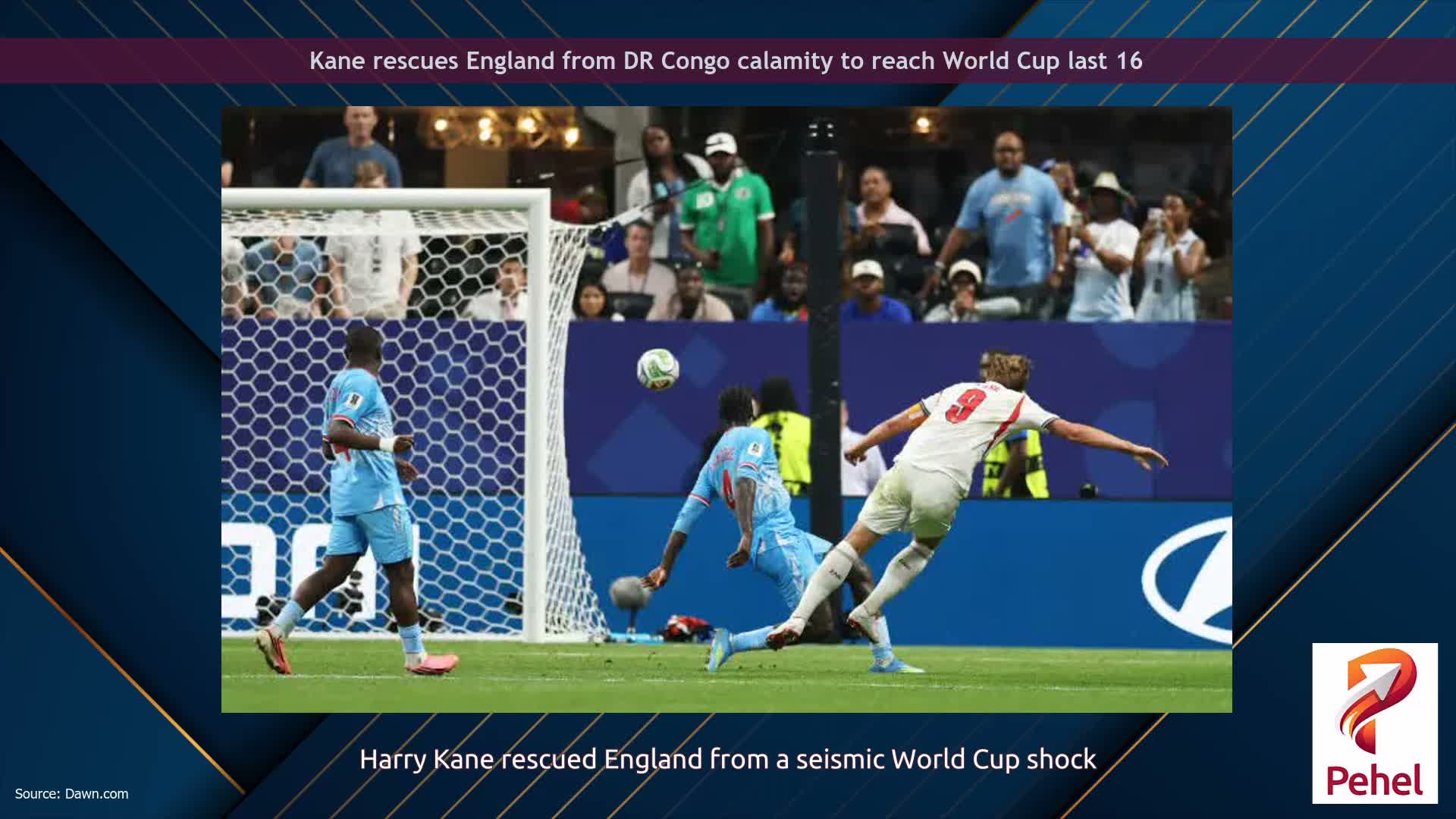 Kane rescues England from DR Congo calamity to reach World Cup last 16