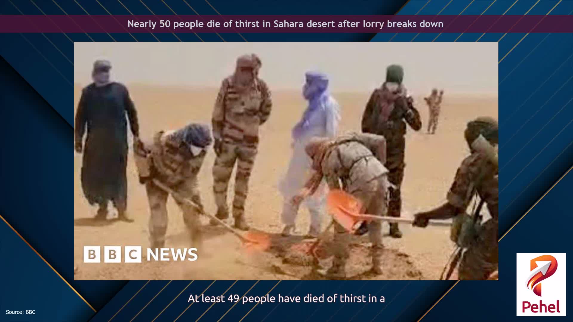 Nearly 50 people die of thirst in Sahara desert after lorry breaks down