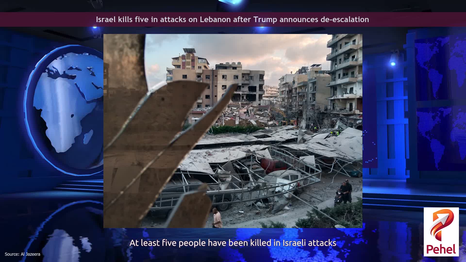 Israel kills five in attacks on Lebanon after Trump announces de-escalation