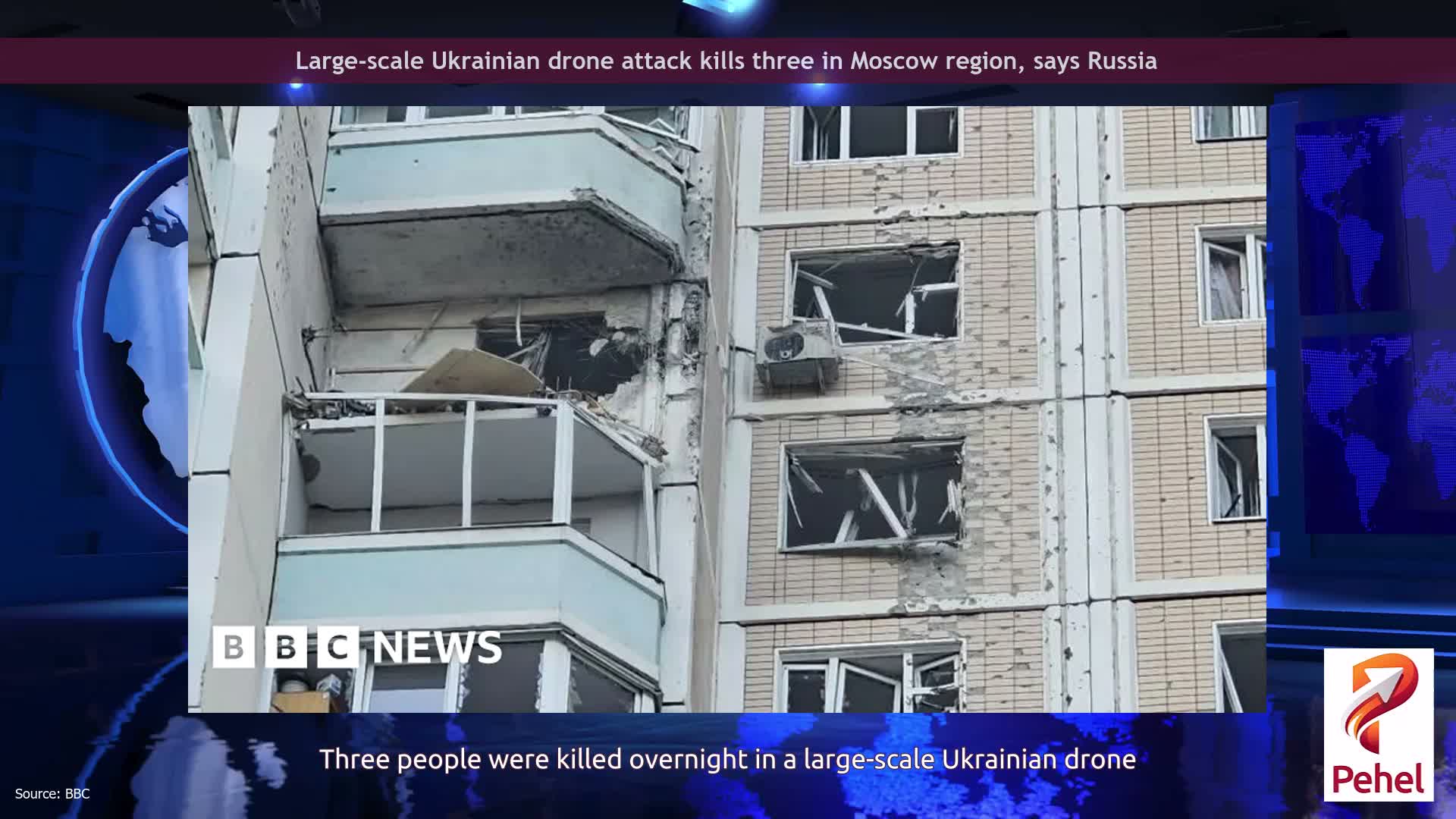 Large-scale Ukrainian drone attack kills three in Moscow region, says Russia