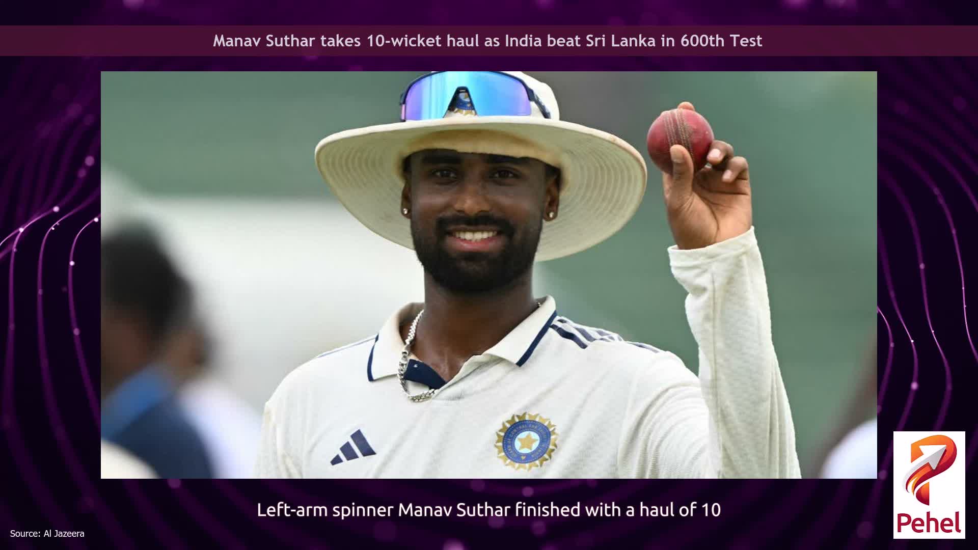 Manav Suthar takes 10-wicket haul as India beat Sri Lanka in 600th Test