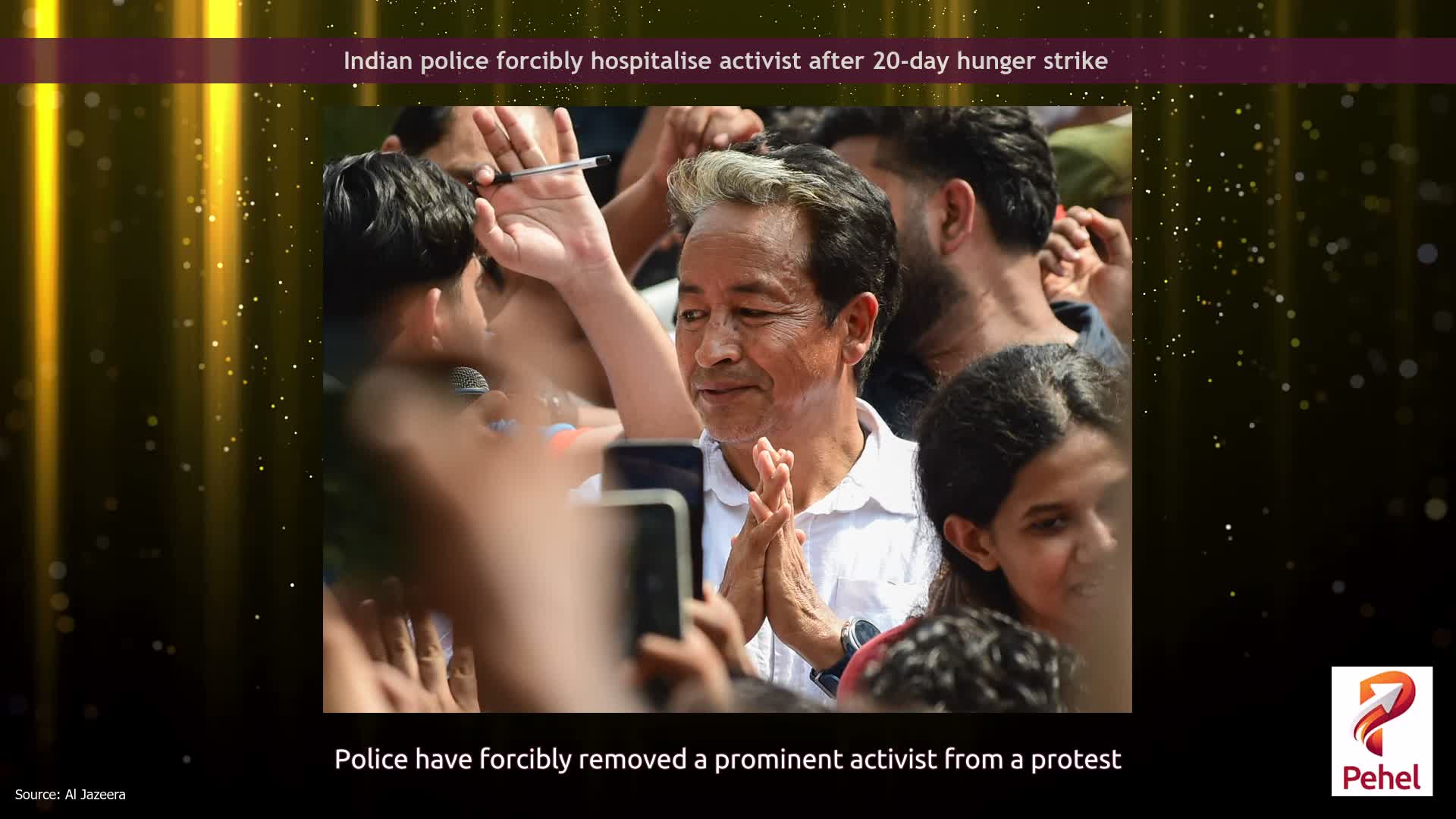 Indian police forcibly hospitalise activist after 20-day hunger strike