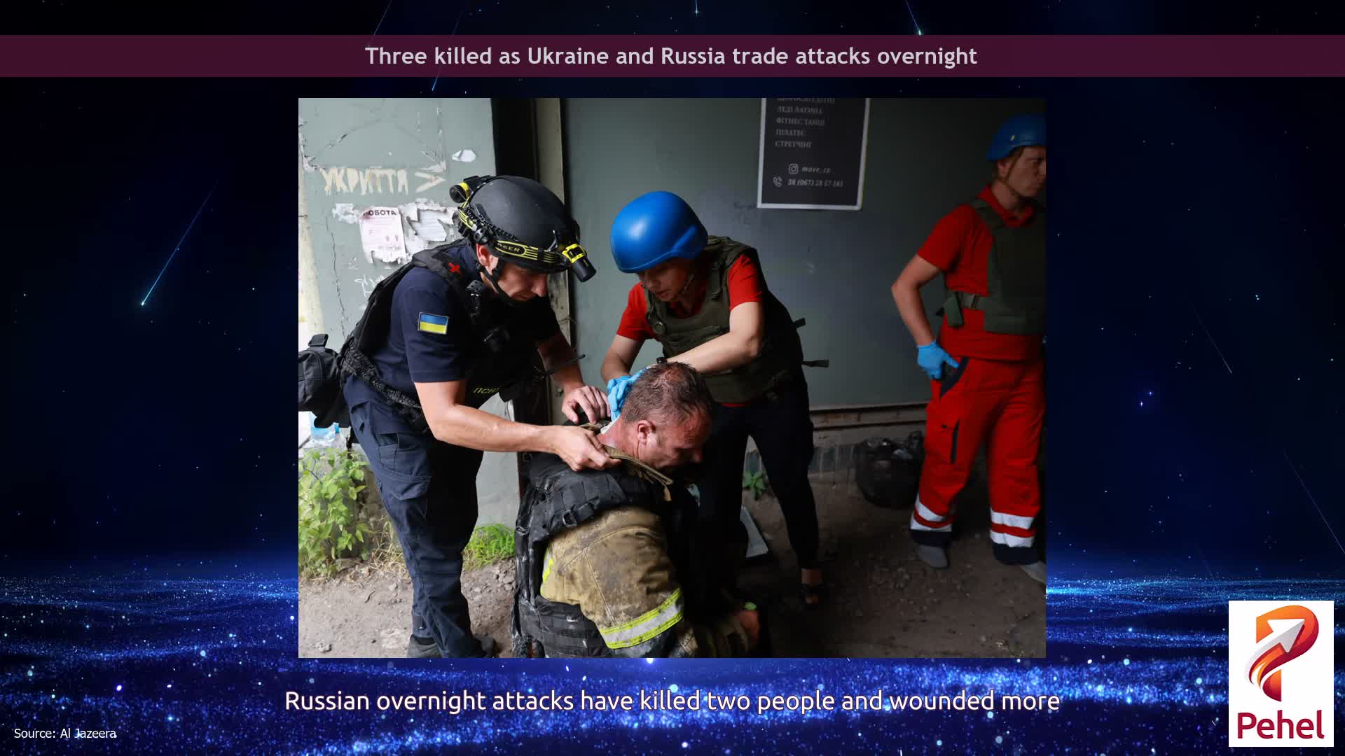 Three killed as Ukraine and Russia trade attacks overnight