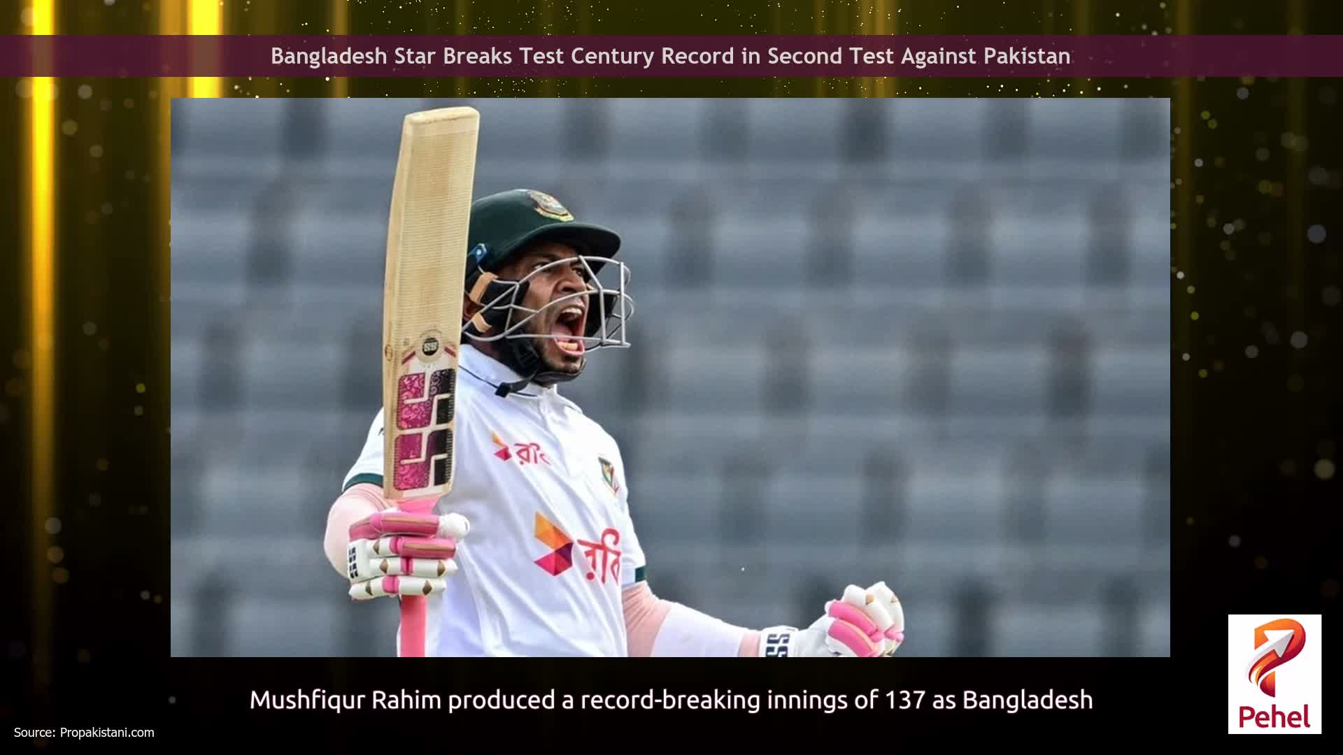 Bangladesh Star Breaks Test Century Record in Second Test Against Pakistan