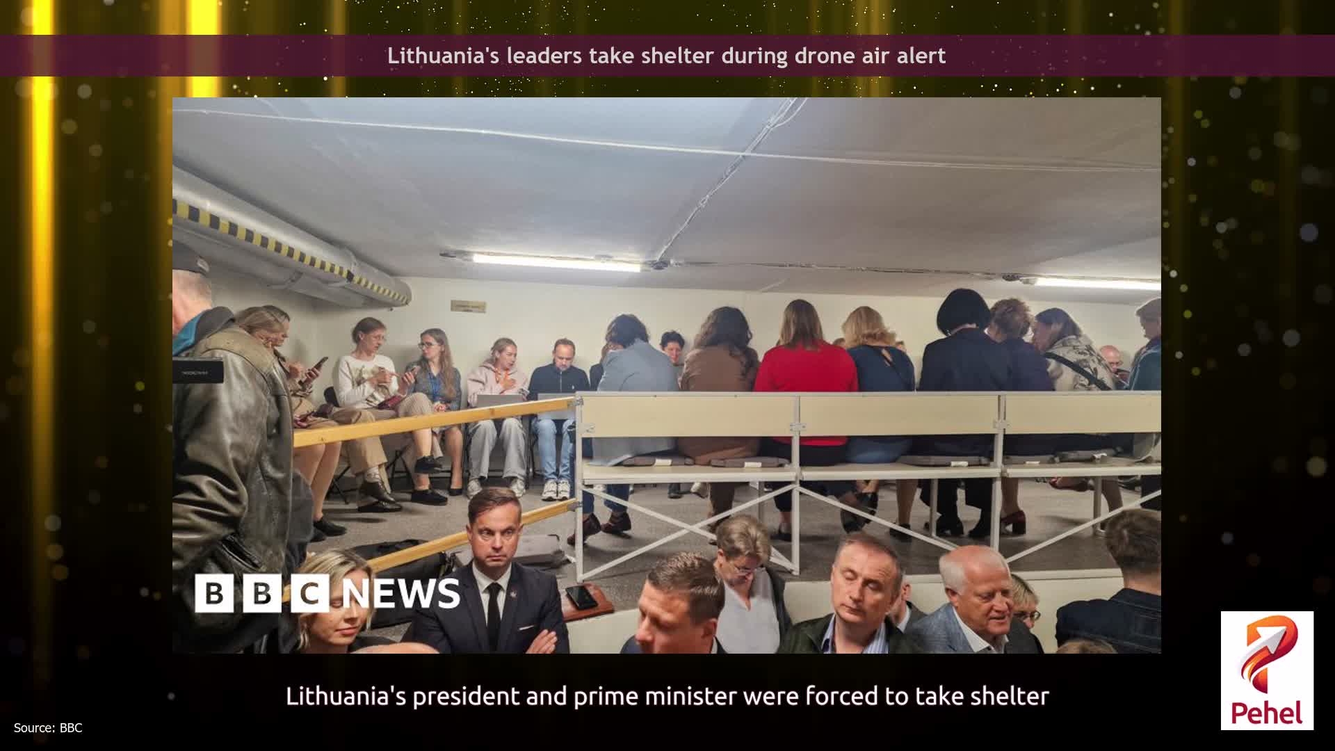 Lithuania's leaders take shelter during drone air alert