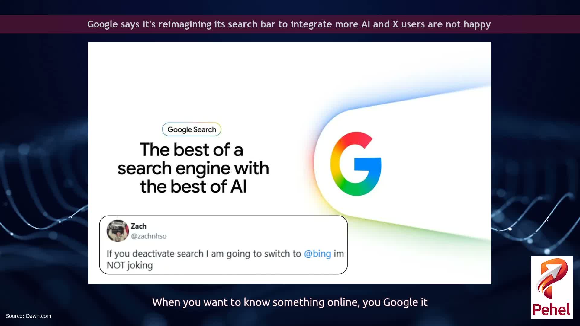 Google says it's reimagining its search bar to integrate more AI and X users are not happy