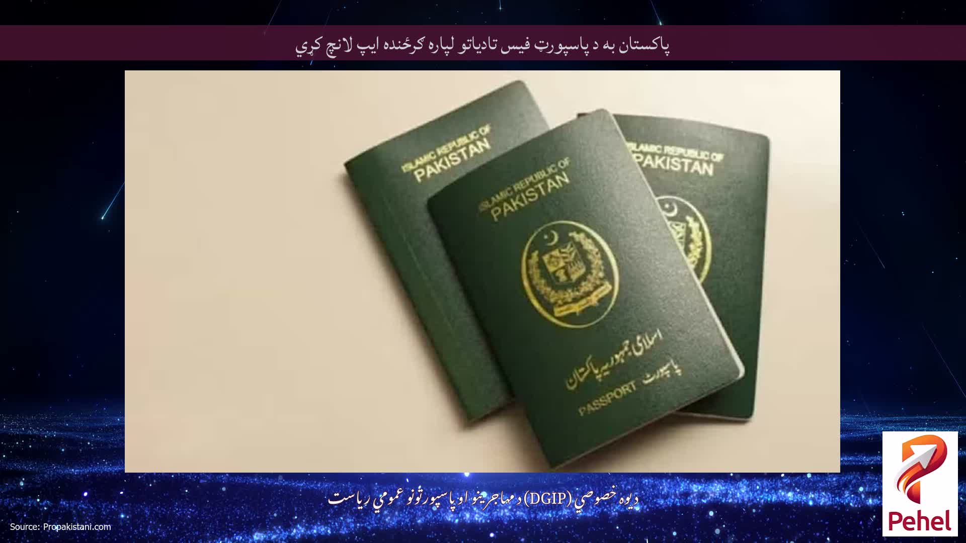 پاکستان به د پاسپورټ فیس تادیاتو لپاره ګرځنده ایپ لانچ کړي