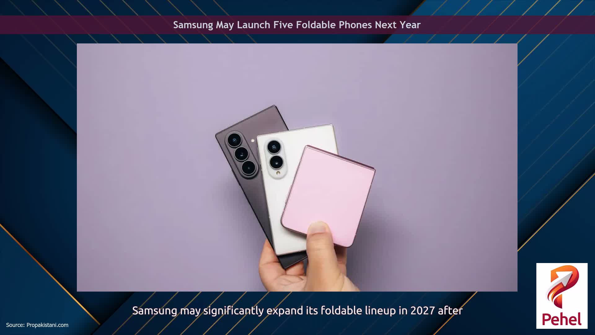 Samsung May Launch Five Foldable Phones Next Year
