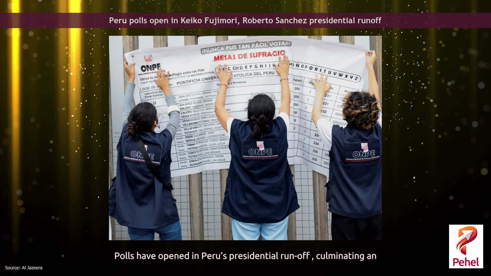 Peru polls open in Keiko Fujimori, Roberto Sanchez presidential runoff