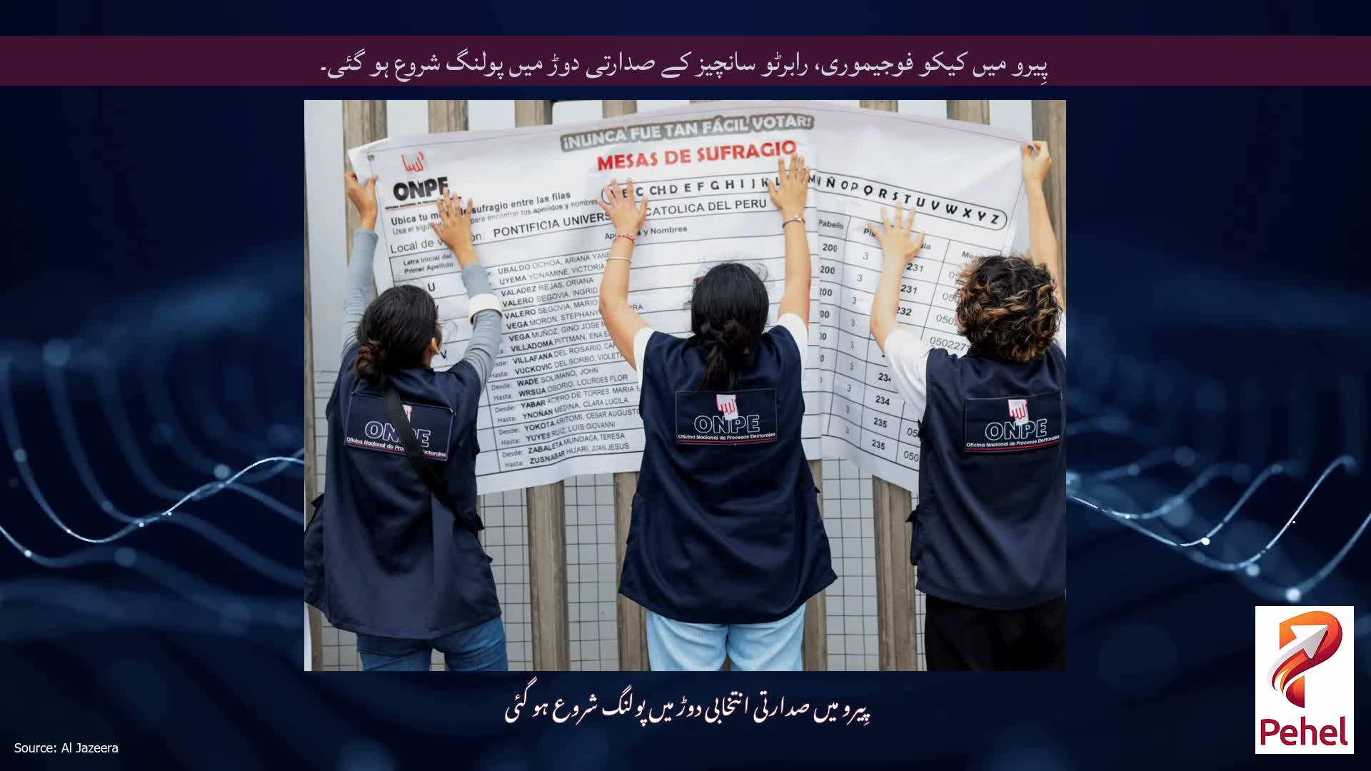 پِیرو میں کیکو فوجیموری، رابرٹو سانچیز کے صدارتی دوڑ میں پولنگ شروع ہو گئی۔