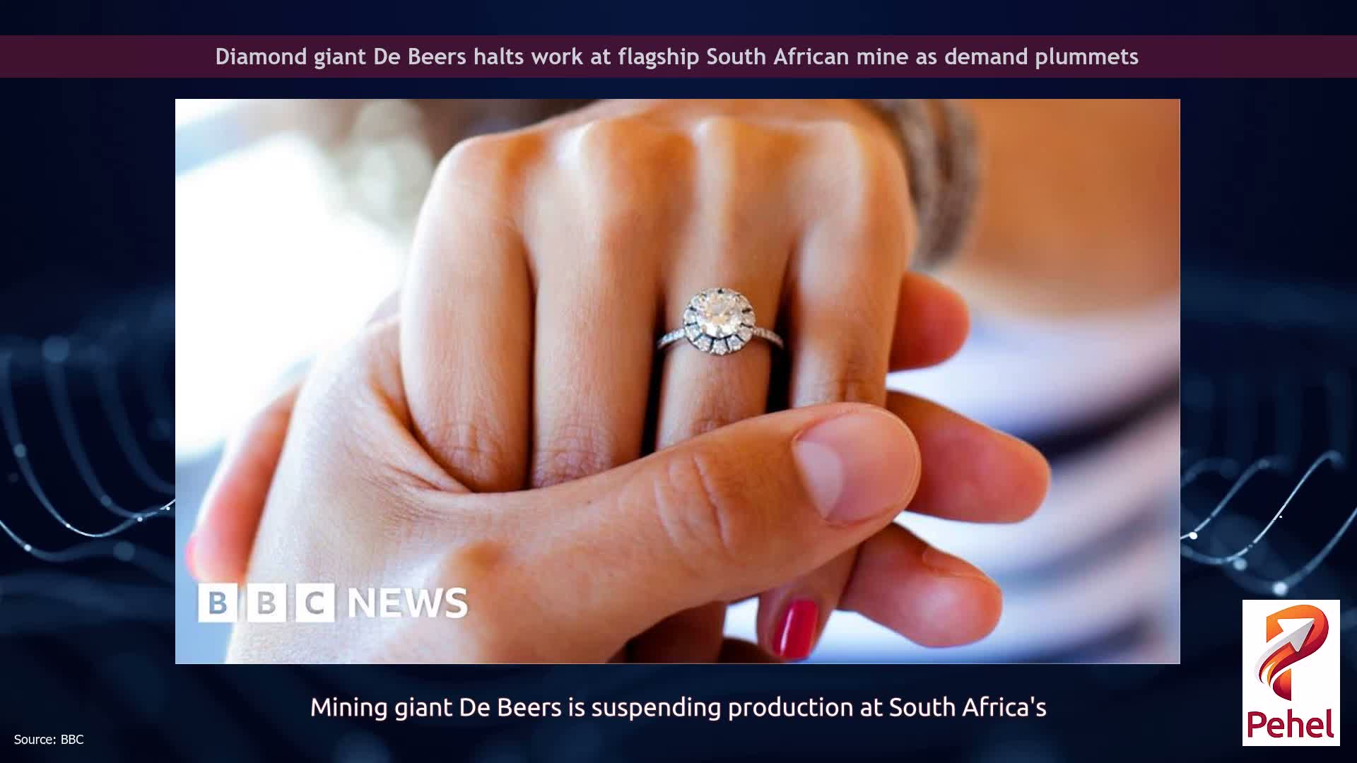 Diamond giant De Beers halts work at flagship South African mine as demand plummets