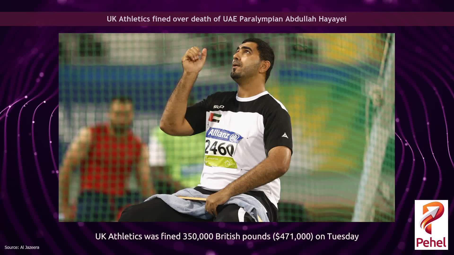UK Athletics fined over death of UAE Paralympian Abdullah Hayayei