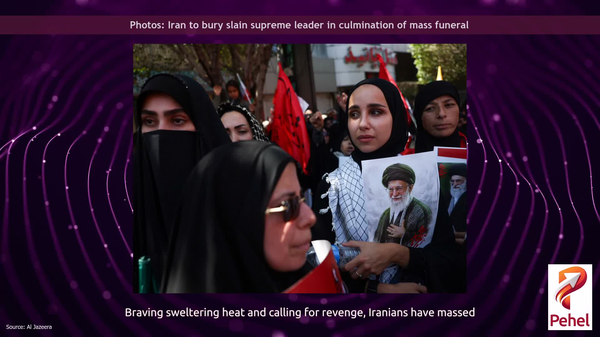 Photos: Iran to bury slain supreme leader in culmination of mass funeral