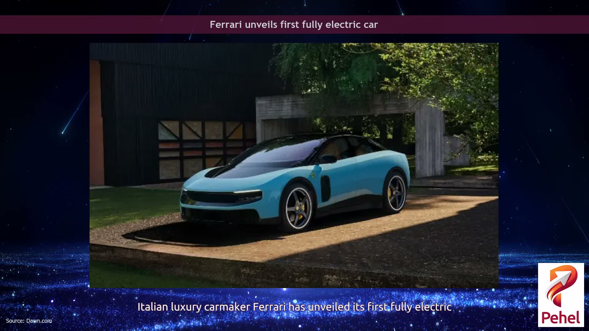 Ferrari unveils first fully electric car