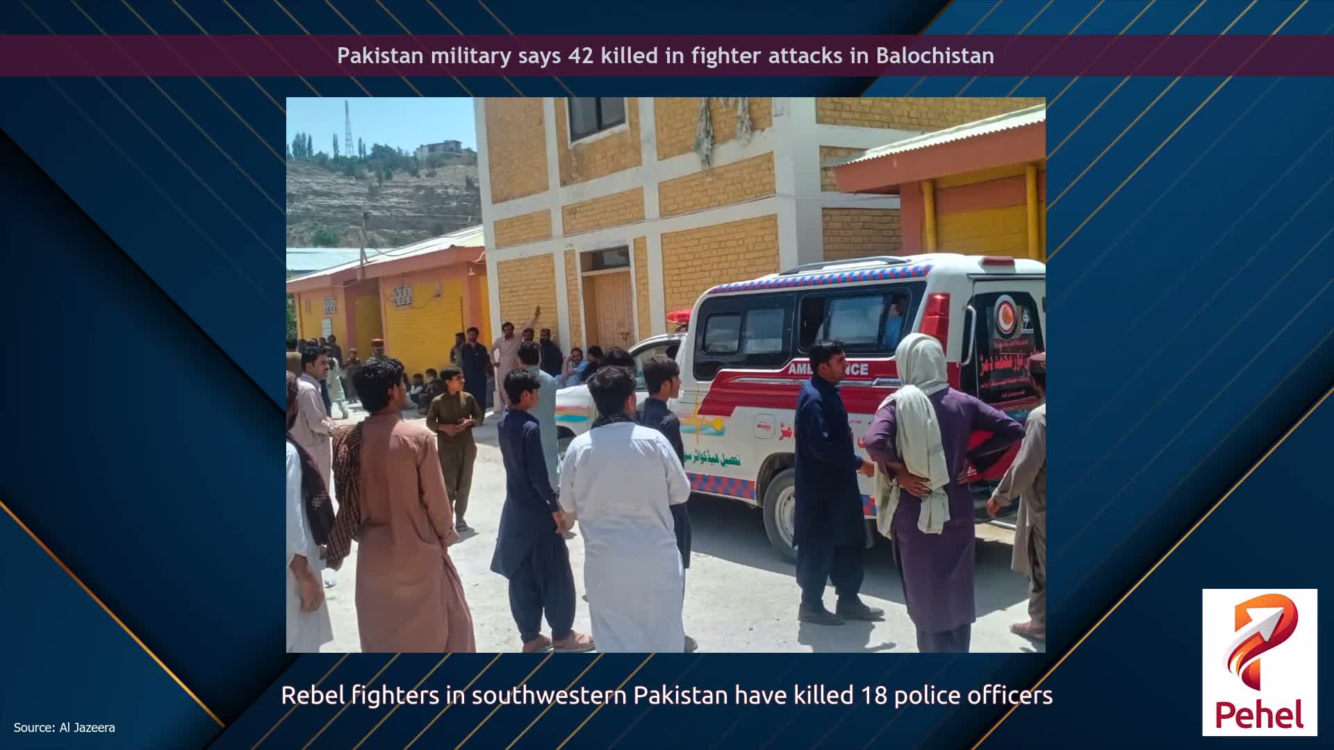 Pakistan military says 42 killed in fighter attacks in Balochistan