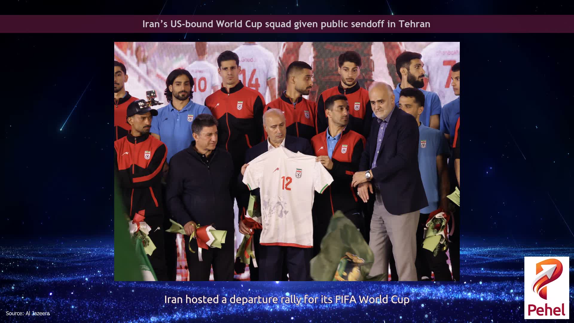 Iran’s US-bound World Cup squad given public sendoff in Tehran