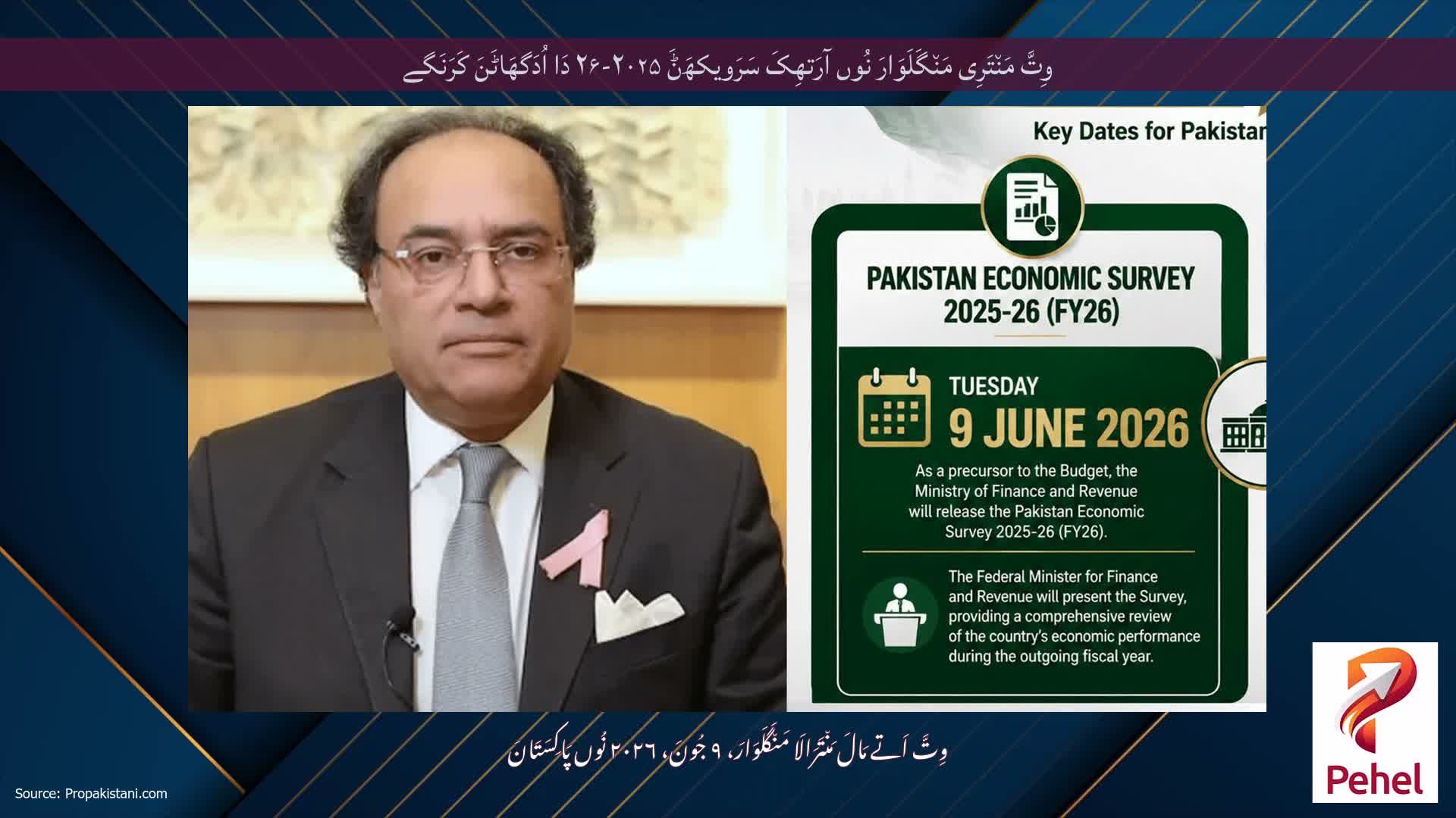 وِتَّ مَن٘تَرِی مَن٘گَلَوَارَ نُوں آرَتھِکَ سَرَویکھَݨَ ۲۰۲۵-۲۶ دَا اُدَگھَاٹَنَ کَرَنَگے