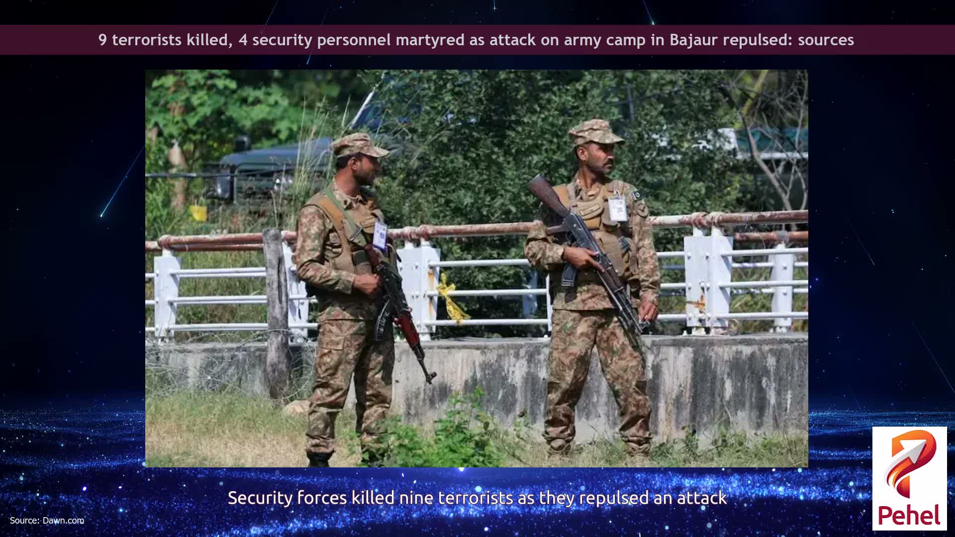 9 terrorists killed, 4 security personnel martyred as attack on army camp in Bajaur repulsed: sources