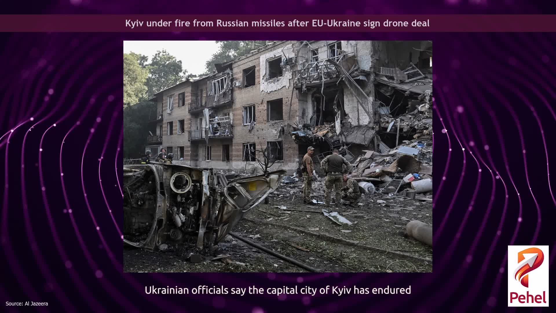 Kyiv under fire from Russian missiles after EU-Ukraine sign drone deal