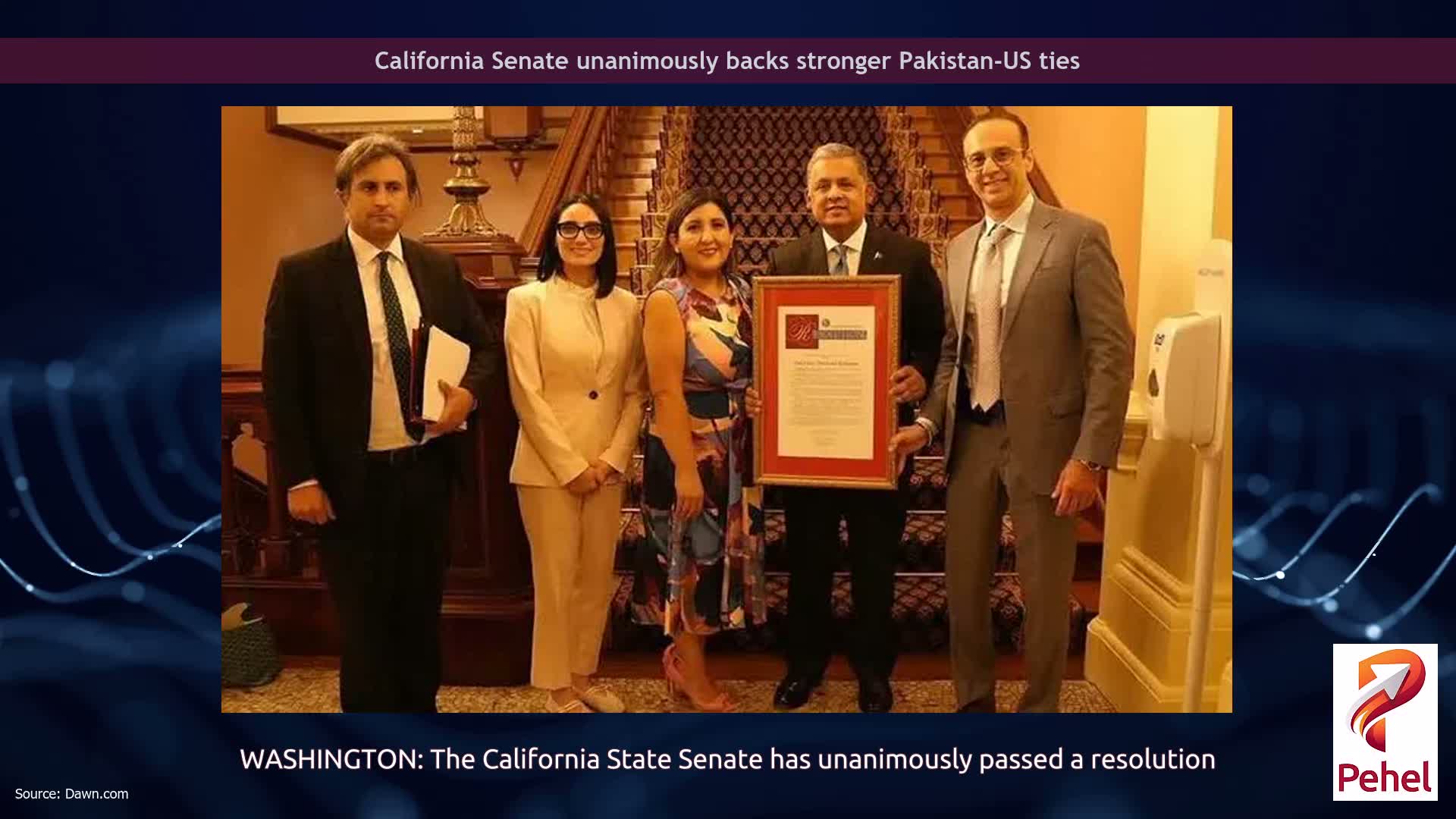 California Senate unanimously backs stronger Pakistan-US ties