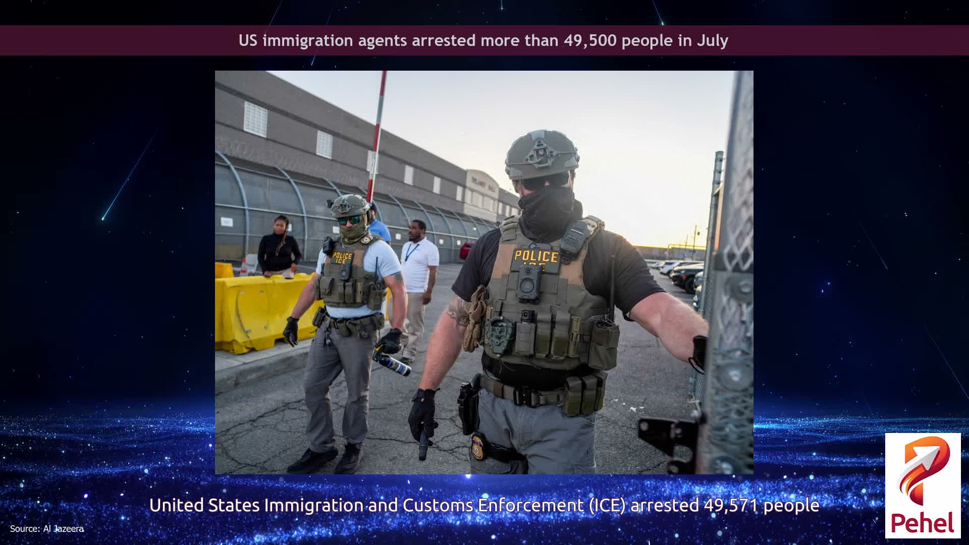 US immigration agents arrested more than 49,500 people in July