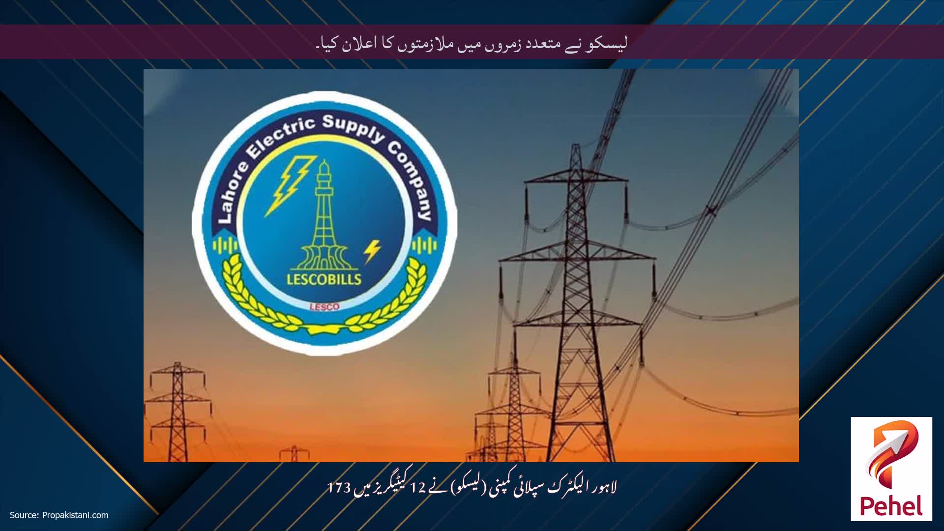 لیسکو نے متعدد زمروں میں ملازمتوں کا اعلان کیا۔