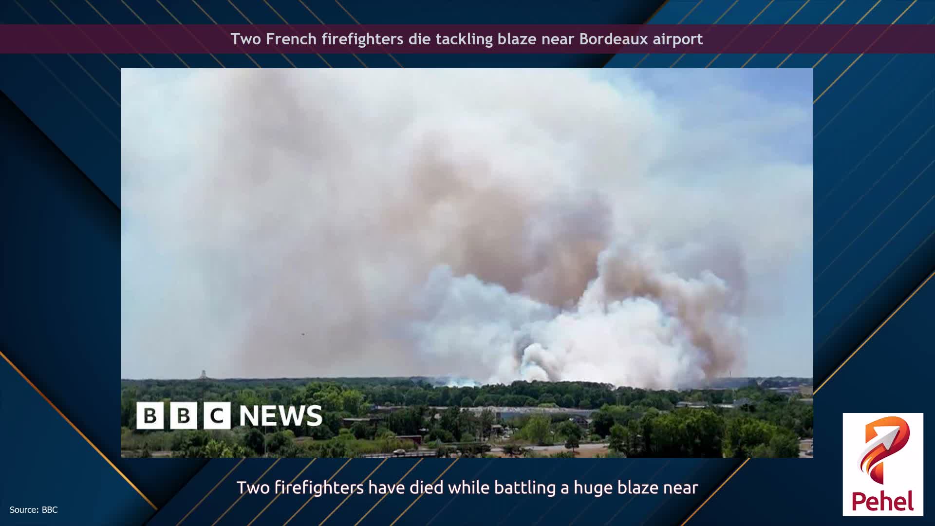 Two French firefighters die tackling blaze near Bordeaux airport