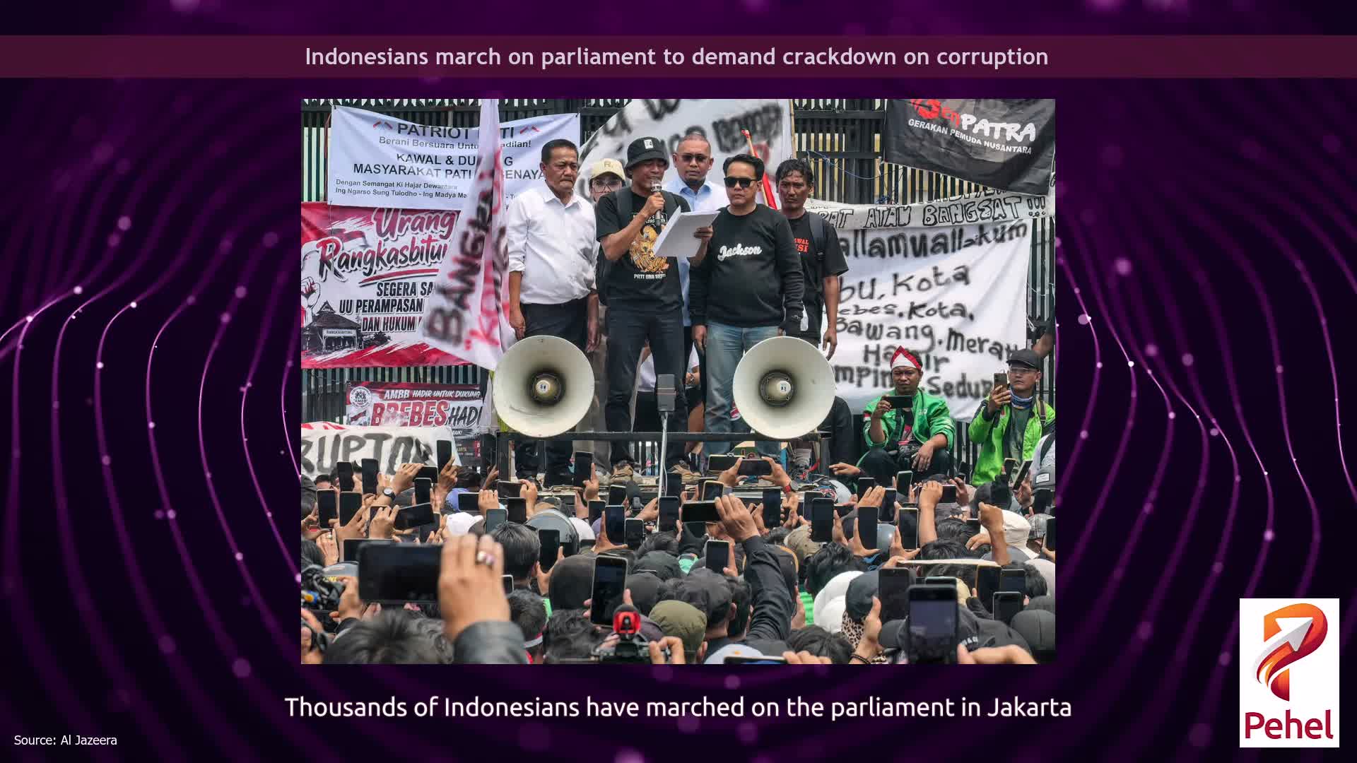 Indonesians march on parliament to demand crackdown on corruption