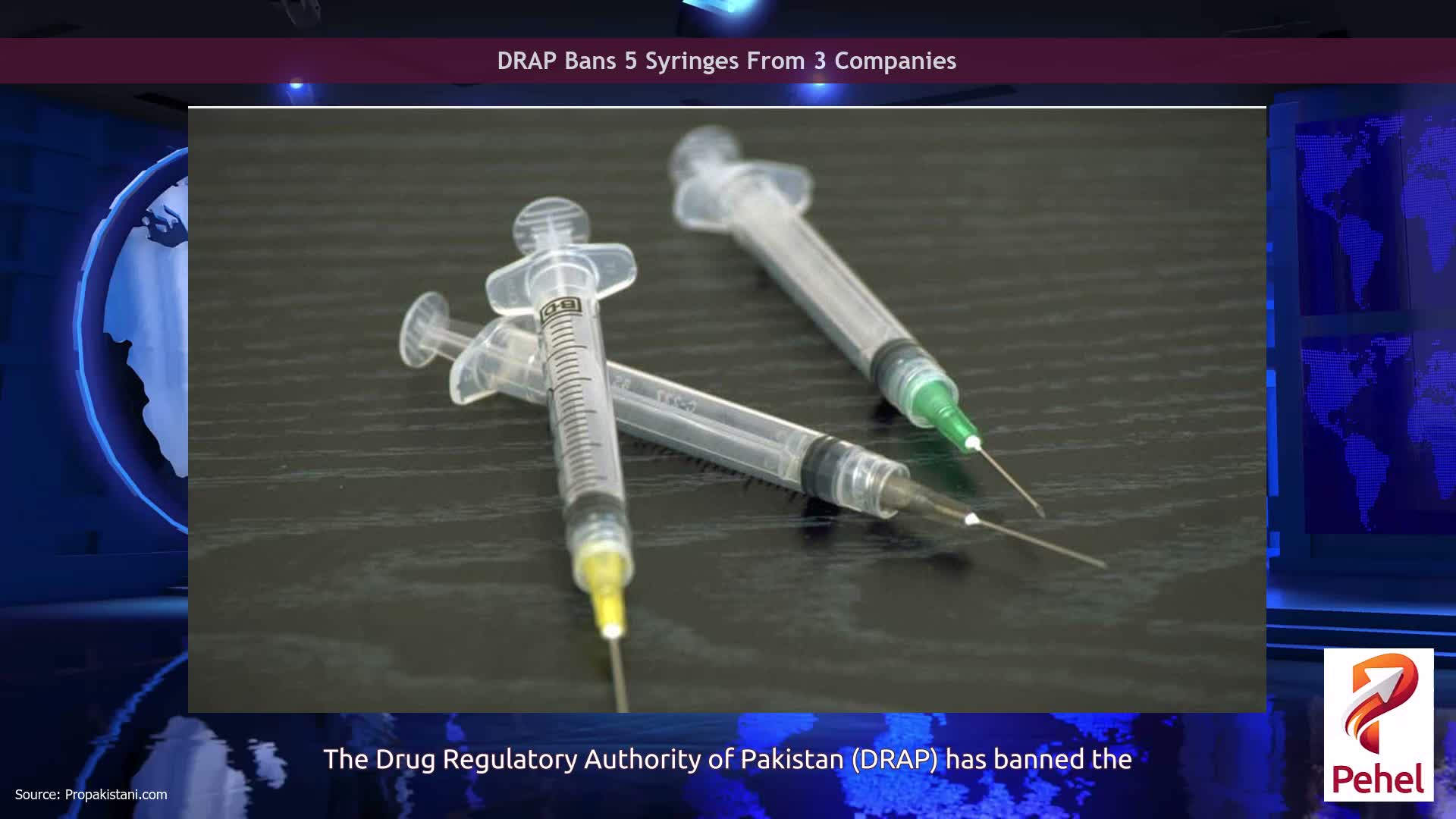 DRAP Bans 5 Syringes From 3 Companies