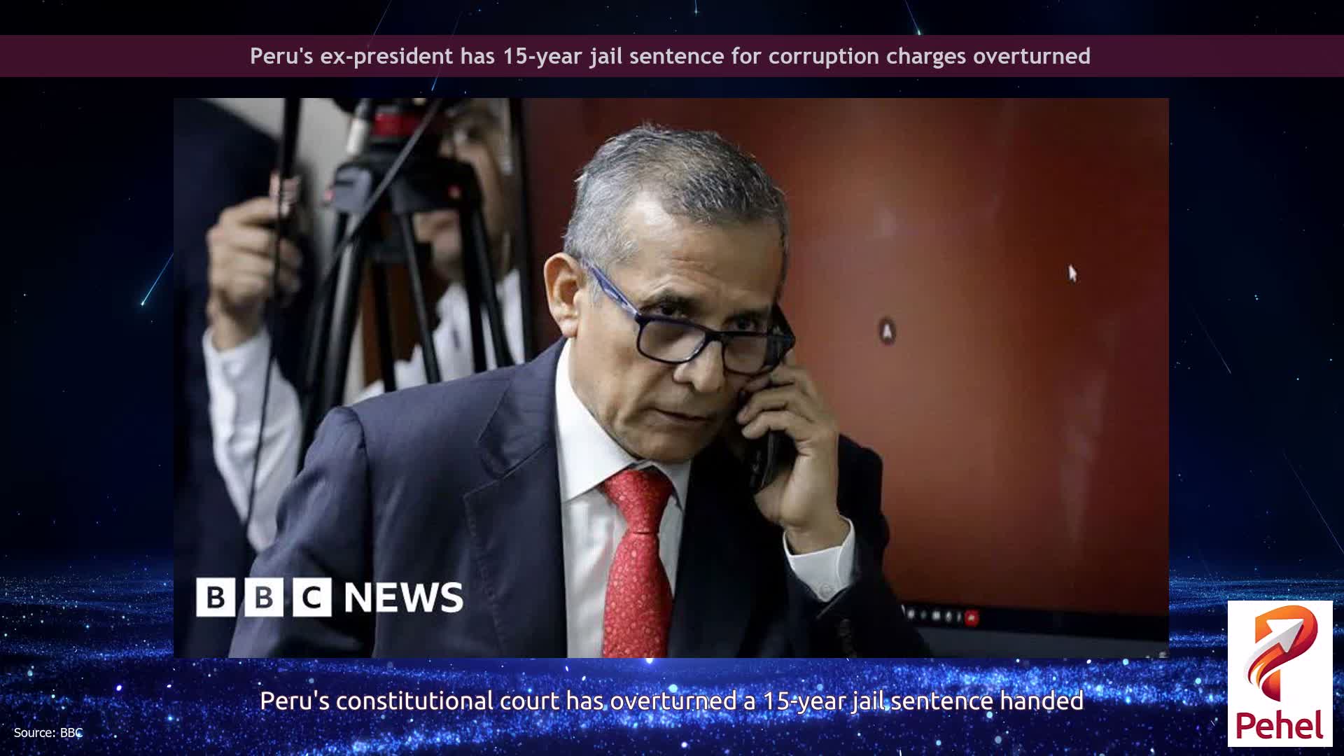Peru's ex-president has 15-year jail sentence for corruption charges overturned