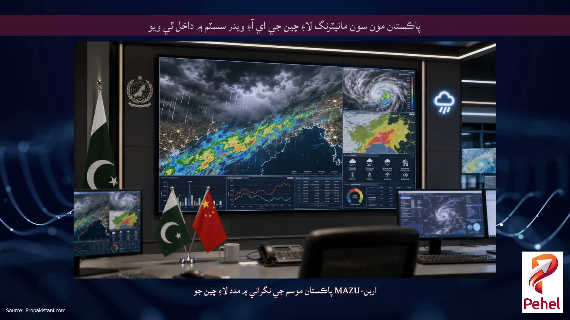 پاڪستان مون سون مانيٽرنگ لاءِ چين جي اي آءِ ويدر سسٽم ۾ داخل ٿي ويو