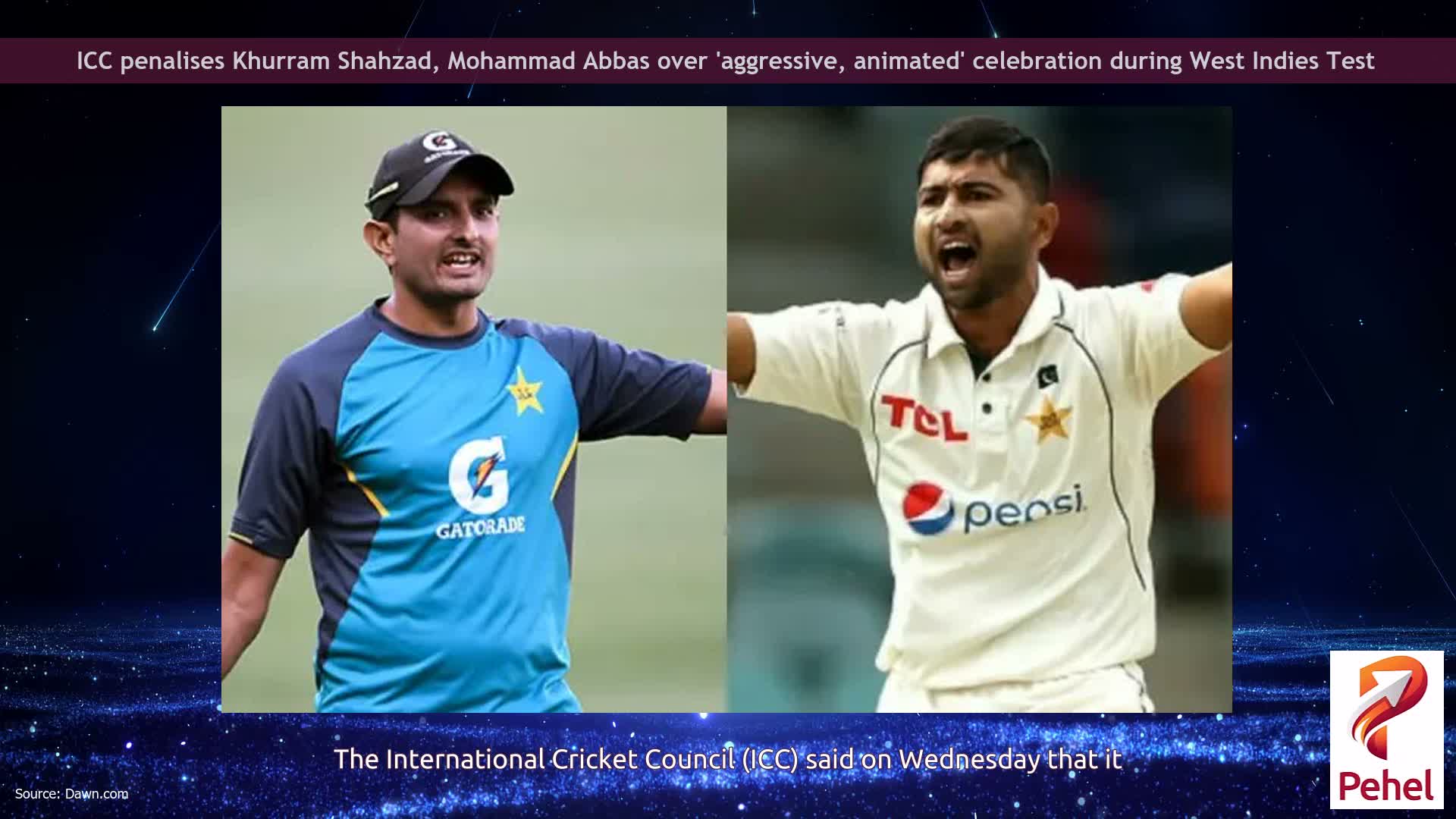 ICC penalises Khurram Shahzad, Mohammad Abbas over 'aggressive, animated' celebration during West Indies Test