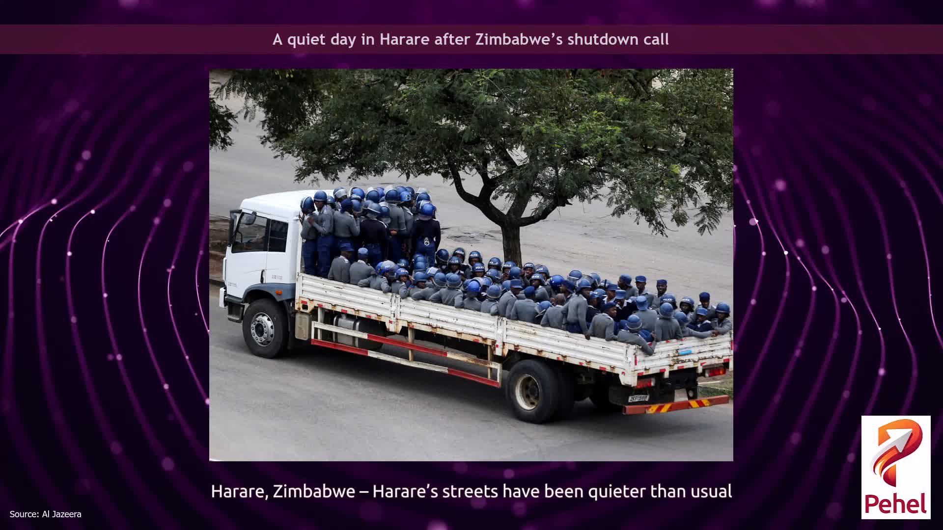 A quiet day in Harare after Zimbabwe’s shutdown call