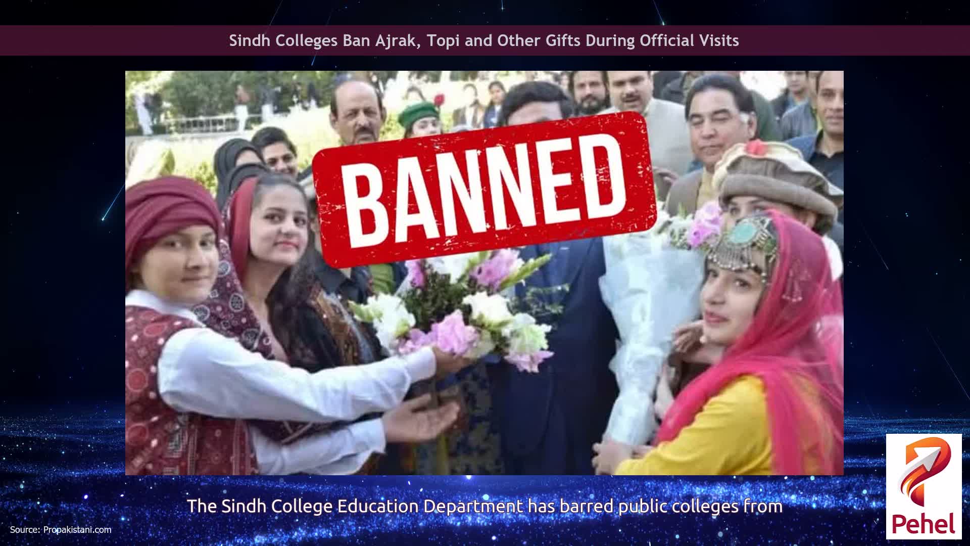 Sindh Colleges Ban Ajrak, Topi and Other Gifts During Official Visits